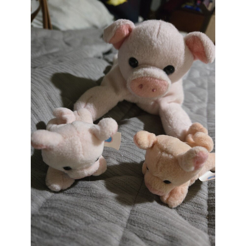 Rare Vintage Mama Pig W 2 Pouch Piglets Reg# PA540(HK) (#4Y)